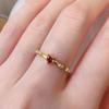 Anillo de mariposa con flor de esmalte colorido para mujer, estilo Ins, nicho de alta gama, ligero, de lujo, con apertura sin color, pulsera de anillo para dedo.