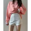 Shorts Negros Sexys Elásticos de Cintura Alta para Mujeres Petites, Shorts Adelgazantes, Nuevo Estilo Verano 2026, Shorts que se Ajustan a la Cadera