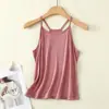 Colete de modal de verão estilo coreano casual solto cor sólida peça íntima alça paralela modelador para mulheres