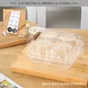 Caixa de Embalagem para Cupcake de 4 Grãos 6 Grãos Caixa Portátil para Muffin com Creme Embalagem Transparente Descartável para Sobremesa de Piquenique