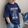 Ropa Infantil Verano Camiseta de Manga Corta para Niños 2026 Nuevo Estilo de Verano Tops Sueltos y Elegantes de Algodón Puro Camiseta de Moda