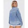 Chaqueta vaquera de estilo europeo y americano para mujer, gran oferta de Amazon 2024, nueva chaqueta desgastada de longitud media.