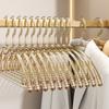 Percha Acrílica Transparente Imitación Hombro Ancho Antideslizante Sin Costuras Hogar Soporte para Ropa Cristal Luz Lujo Venta al por Mayor