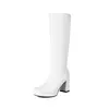 Comercio Exterior Botas de Caballero Elásticas Europeas y Americanas Botas Altas Botas de Tacón Alto Botas de Calcetín Grueso Amazon Nuevo 4832 Negras Mujer