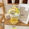 Buquê de Boneca Sorvete Produto Acabado Boneca Criativa Segurando Flores Presente de Feriado para Amigos Presente de Aniversário Atacado