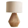 Lámpara de Mesa Estilo Wabi-Sabi Japonés, Lámpara de Mesita de Noche Retro Vintage para Dormitorio, Lámpara de Ambiente Tejida de Ratán de Diseñador para Casas de Huéspedes y Hoteles