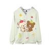Sudadera con capucha y cremallera para hombre y mujer, informal, con estampado perimetral de oso Komatsu, de Amazon, transfronteriza