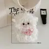 Nuevo Lindo Colgante de Juguete de Felpa de Lana Original Dibujos Animados Pareja Blanco y Negro Niña Oveja Pequeña Bolso Juguete de Moda Accesorio