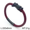 Pulsera de Cuero Creativa de Personalidad Europea y Americana Pulsera Tejida de Cuerda de Cuero para Hombre Dragón del Zodíaco Mordiendo la Cola Joyería Transfronteriza