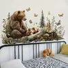 Pegatinas de Pared de Animales de Cuento de Hadas Temática del Bosque Hs4593E para Decoración de Paredes de Aula de Jardín de Infancia, Pegatinas Removibles de Bosque de Caricaturas