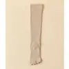 Calcetines de compresión para pantorrilla de cinco dedos para mujer, calcetines de yoga de longitud media para otoño, calcetines deportivos de fitness para correr, saltar la cuerda, calcetines altos para dedos