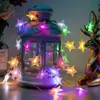 Luzes de Fio Estrela Bola de Bolha Solar para Acampamento Luzes Decorativas de Fada para Exterior Céu Estrelado Luzes para Barraca de Acampamento Controle Remoto