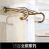 Bronce negro de cobre puro colgante de baño estante de toallas de baño antiguo europeo estante de toallas americano portavasos para cepillo de dientes