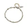 Pulseira de Aço Banho de Titânio a Vácuo Grão de Café Nariz de Porco Simples Moda Joias de Aço Inoxidável Não Desbota Feminino Europeu e Americano Transfronteiriço
