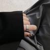 Anillo Retro de Plata de Ley S925 con Figura de Dibujos Animados Graffiti Todo Fósforo Tendencia Apertura Ajustable
