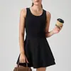 Estilo Novo Transfronteiriço com Bojo Fixo Outdoor Antibacteriano Vestido Feminino Tênis Roupa Esportiva Justa Costas Bonitas Fitness Yoga