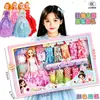 Frete grátis casa de brincar infantil boneca hanfu vestido caixa grande Princesa tutorial treinamento menina presente de aniversário brinquedo