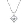 Collar de plata de ley S925 con moissanita para mujer, colgante de diseño de alas en forma de corazón, cadena para clavícula de estilo de lujo ligero a la moda
