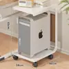 Soporte para computadora de escritorio, base para gabinete de juegos de dormitorio móvil, carrito de almacenamiento integrado para impresora, estante de almacenamiento