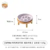Tigela de Cerâmica para Gatos com Patas Coloridas, Alimentador Lento com Suporte, Tigela para Cães, Tigela Doméstica para Animais de Estimação, Tigela Anti-tombamento, Tigela para Alimentação Lenta Anti-engasgo