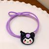 Bonita banda de goma transparente con forma de cabeza de perro de color jade y canela de Sanrio para pareja, accesorios para el cabello de dibujos animados coreanos para mejor amigo.