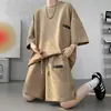 Roupa Casual da Moda Tendência de Verão 2023 para Homens: Conjunto de Camiseta de Manga Curta e Shorts, Roupa Masculina Plus Size Estilosa e Descolada