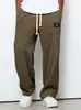 Pantalones deportivos casuales de pierna ancha para hombre, de estilo europeo y americano, de Amazon, para primavera y otoño, modernos, de corte recto holgado, con efecto de caída