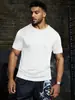 2026 Verão Transfronteiriço Masculino Gola Redonda Manga Curta Moda ao Ar Livre Esportes Secagem Rápida Corrida Versátil Top Tendência Em Estoque