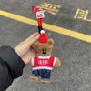 Navidad Inclinado Lindo Maillard Frijol Oso Peluche Llavero de Coche Colgante de Bolsa Colgante de Oso de Peluche Teddy