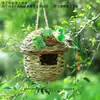 Ninho de Pássaro Tecido de Palha Casa de Pássaro Kit de Material DIY Feito à Mão Criação Ambiental para Jardim de Infância Decorações Penduradas Atividade de Construção de Equipe Feita à Mão Atividade para Pais e Filhos
