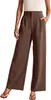 En Stock 2024 Amazon Viaje Transfronterizo Drapado Adelgazante Bolsillo Real Cintura Alta Pierna Ancha Pantalones de Vestir para Mujer de Comercio Exterior