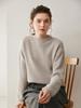 Novo Suéter de Cashmere Jacquard com Gola Redonda Outono/Inverno 2025 Feminino Estilo Preguiçoso Fio Duplo Espessado Manga Longa Tricô Camada Base