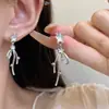 Pendientes de Estrella Microincrustados Estilo Coreano y Japonés para Mujer, Diseño de Borla Larga, Lujo Ligero, Sensación de Alta Gama, Pendientes Minimalistas Exquisitos