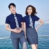 Moda de Verão Camisa Masculina de Manga Curta que Não Precisa Passar Terno Profissional Camisa Social Feminina para Imobiliária Logotipo Bordado