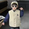 Colete Matelassê Infantil 2026 Novo Outono Inverno Colete de Inverno Espesso Infantil Roupa Externa Jaqueta Bordada Bebê Roupas de Inverno