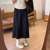 2025 Nueva Falda A de Cintura Alta Adelgazante para Mujer Verano Elegante Versátil Casual Largo Medio Anti-rozaduras Pantalón Falda