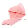 Gorro grueso de forro polar de coral de alta densidad para secar el pelo, gorro de ducha absorbente, toalla para secar el pelo con borde cubierto, bufanda de cabeza de secado rápido para otoño e invierno, venta al por mayor