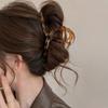Pinza para el pelo de leopardo elegante, estilo retro, para otoño e invierno, con diseño de viento perezoso y moderno, con clip de tiburón y volumen, accesorios para el cabello con agarre avanzado de nicho.