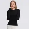 Nuevo top atlético de manga larga, transpirable, de algodón jelly para correr al aire libre, fitness y yoga - una camiseta adelgazante de manga larga y cuello redondo para mujer