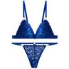Puro quer flertar sexy frente e traseira fivela de renda underwear mulheres confortável sem fio fina tentação triângulo copo 73026