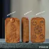 Jujube Madeira Fulminada DIY Pingente de Madeira Trançado à Mão Enfeite para Pendurar no Carro Acessório de Artesanato em Madeira