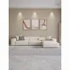 Sofá Pequeno de Bloco de Tofu Cremoso Minimalista Sala de Estar Sofá Reto Simples Moderno Sofá Estilo Influenciador da Internet Sofá de Tecido Tecnológico