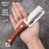 Cuchillo Pelador de Acero Inoxidable con Mango de Madera Imitación, Cuchillo Especial para Frutas para Caña de Azúcar, Pelador de Frutas y Verduras Dos en Uno, Herramienta Multiusos