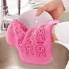 Toalla Suave y Gruesa de Dibujos Animados Cuadrada Pequeña para Niños, Adecuada para Lavarse la Cara y Secarse las Manos, Paño Absorbente Engrosado Colgable