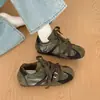 Zapatos Deportivos Casuales Planos para Mujer 2026 Otoño Nuevos Redondos de Cuero Sintético Bloque de Color con Correa Cruzada y Cordones