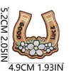 52 Peças Misturadas Tema Denim Ocidental Bordado Tecido Adesivos Patch Patch para Patch de Patch para Crânio de Patch para Roupas Cacto Decorativo
