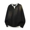 Nuevo look de dos piezas para hombre de otoño/invierno, chaqueta de punto casual, holgada y elegante, versátil para hombres jóvenes