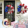 Enfeites de Decoração de Guirlanda de Dia da Independência Transfronteiriços, Flores Artificiais Festivas, Guirlanda de Hortênsia de Dia da Independência, Decorações Penduradas em Círculo de Cipó