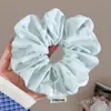 Pañuelo Cuadrado a Cuadros Estilo Coreano para el Cabello, Goma Elástica Estilo Perezoso, Cuerda para Moño de Gama Alta, Goma para el Cabello Dulce