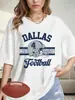 Camiseta Retro para Día de Partido de Fútbol de Dallas No.4, Camiseta de Algodón,